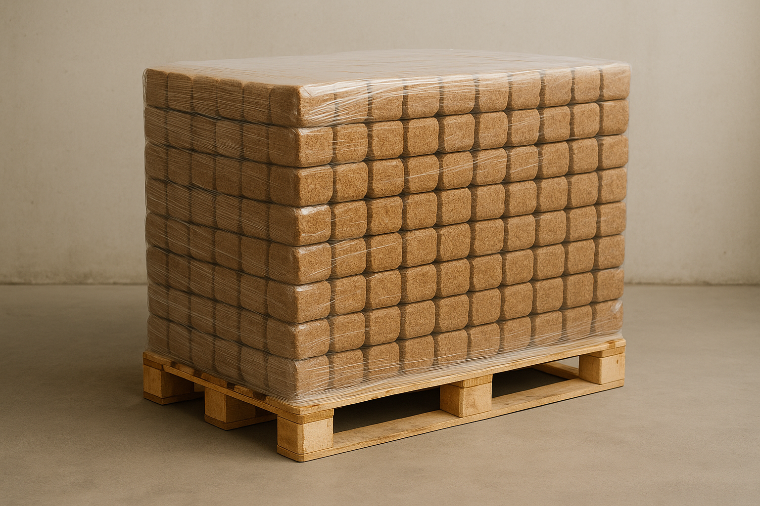 produit 3 -  Palette de buches de bois compressé spécial pizzéria