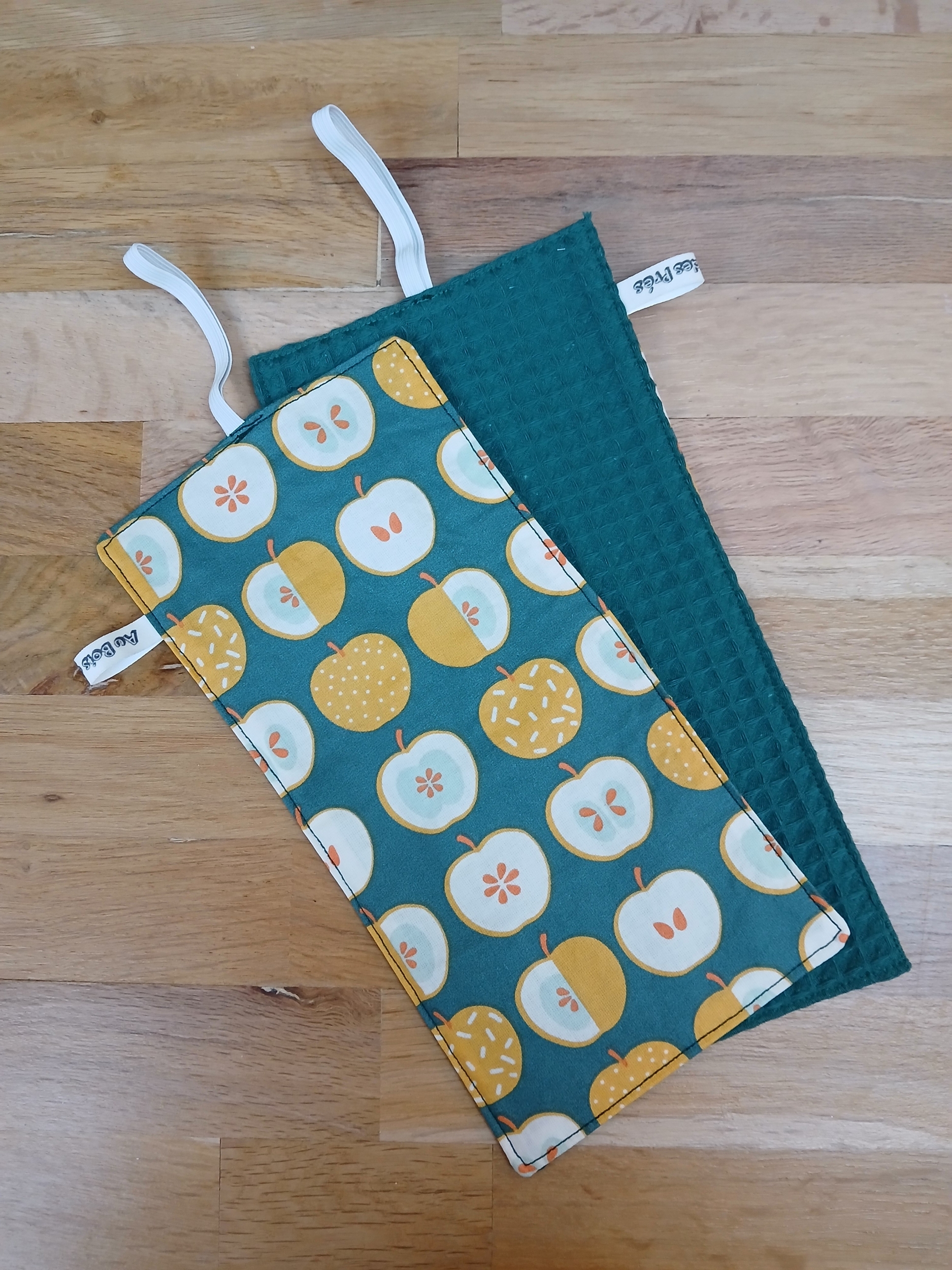 pochette savon pomme verte recto-verso