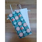 pochette savon fleur blanche recto-verso