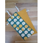 pochette savon pomme jaune recto-verso