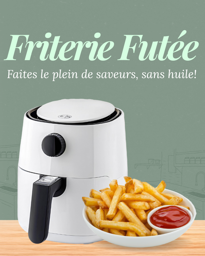 white and green modern air fryer instagram post