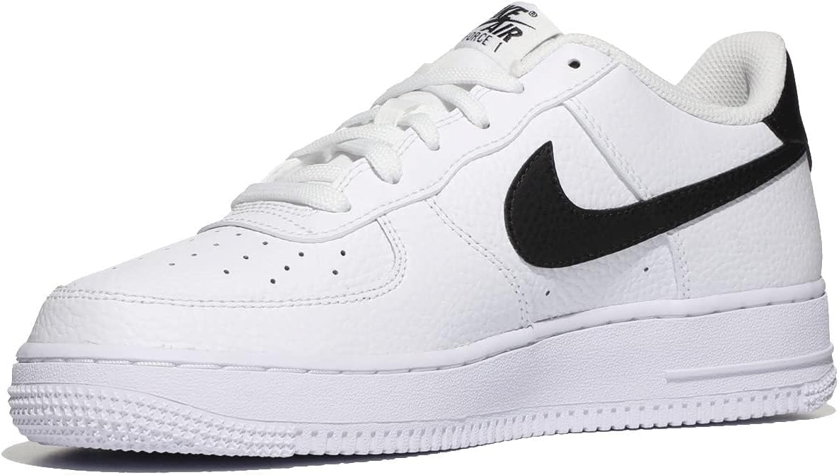 Sneaker basse cuir blanc Air Force 1 Enfant Nike, vue de profil