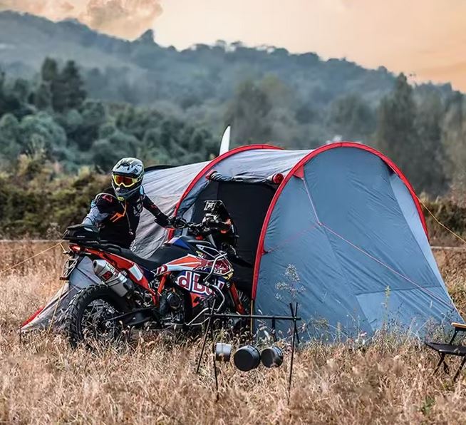 Tente tunnel moto