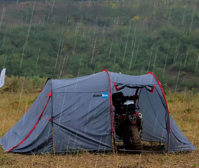 Tente tunnel moto