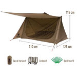 Tente old-school pour le trekking