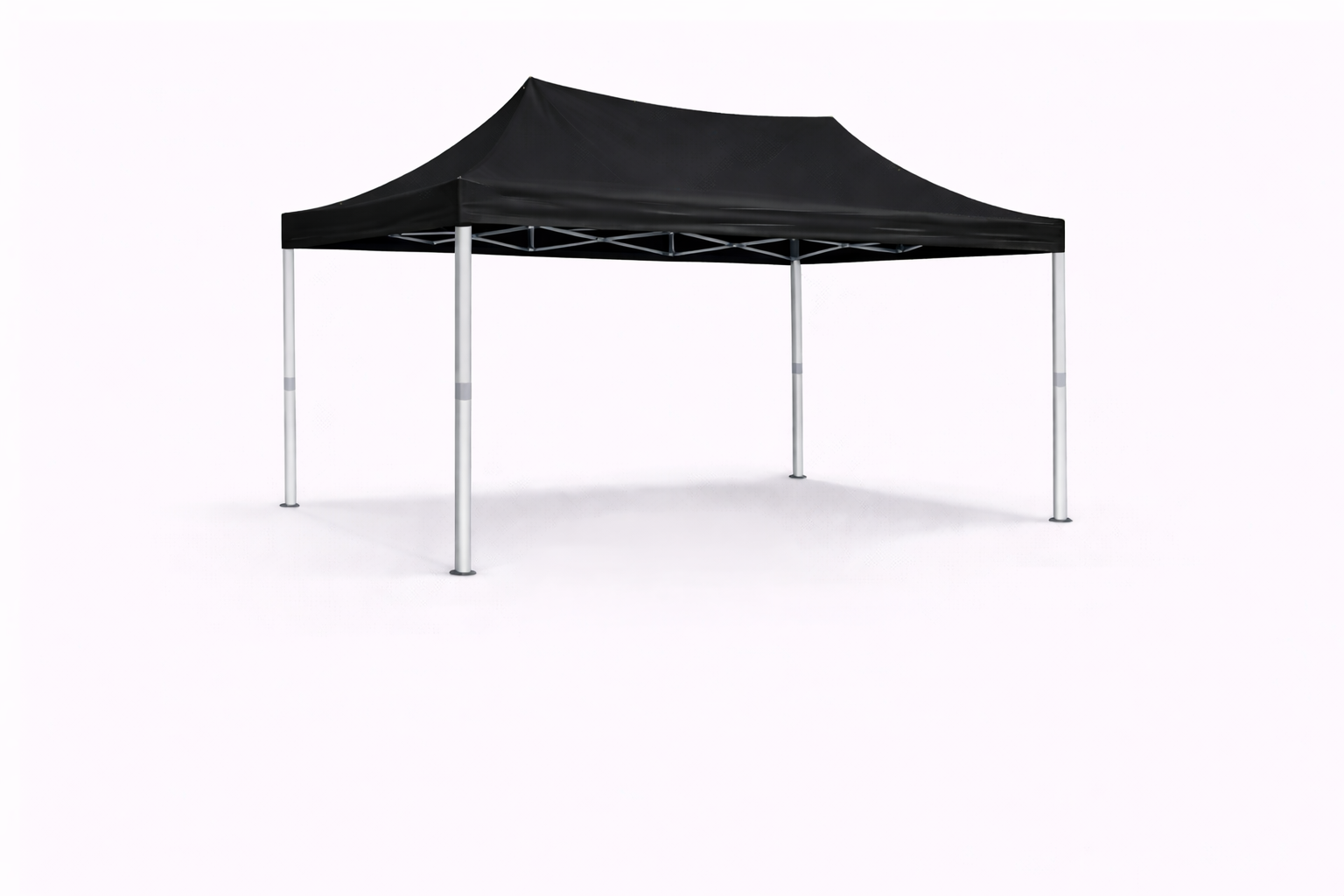 tente pliante 3x2 Aluminium noir sans parois