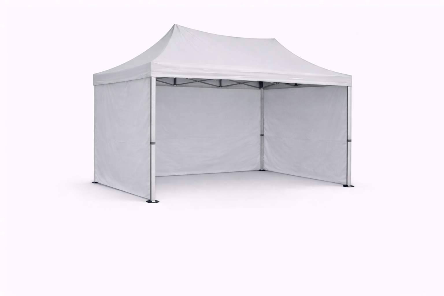 tente pliante 3x2 Aluminium gris clair avec trois parois