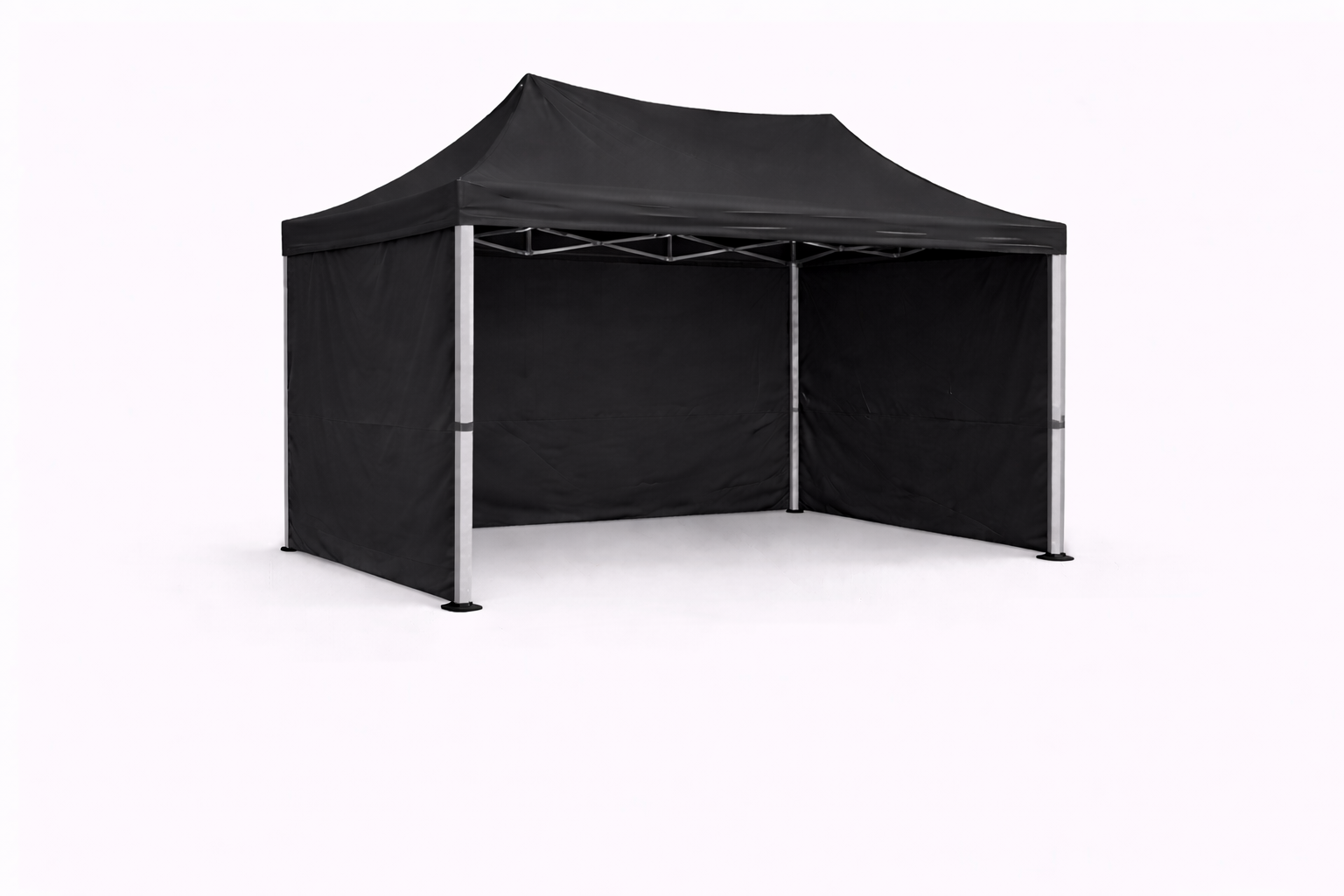 tente pliante 3x2 Aluminium noir avec trois parois