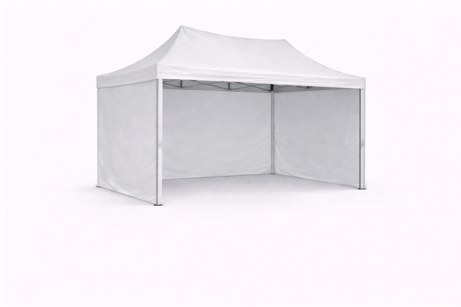 tente pliante 3x2 Aluminium blanc avec trois parois