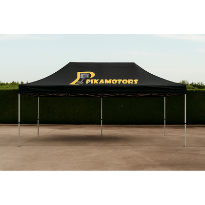 Barnum pliant 3x6 noir sans parois logo