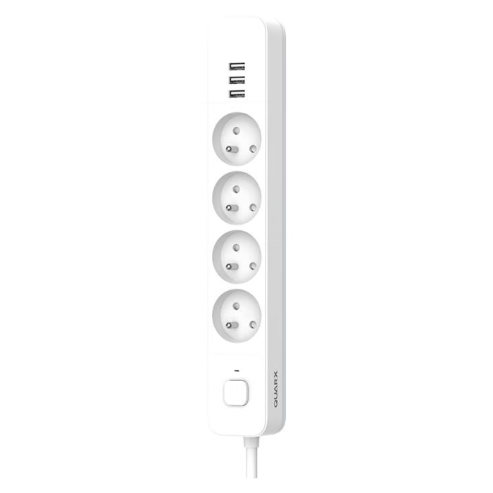 Multiprise blanche microphone espion WiFi