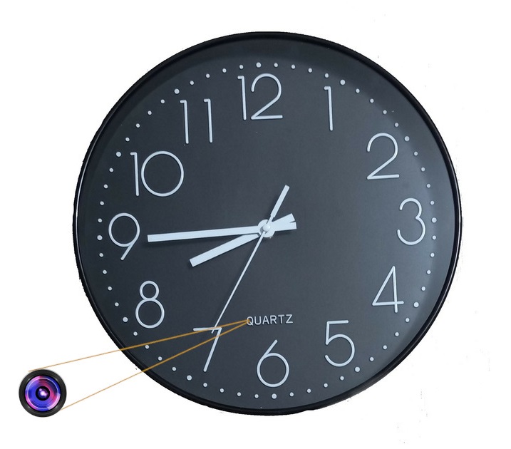 Horloge murale caméra espion 4K UHD