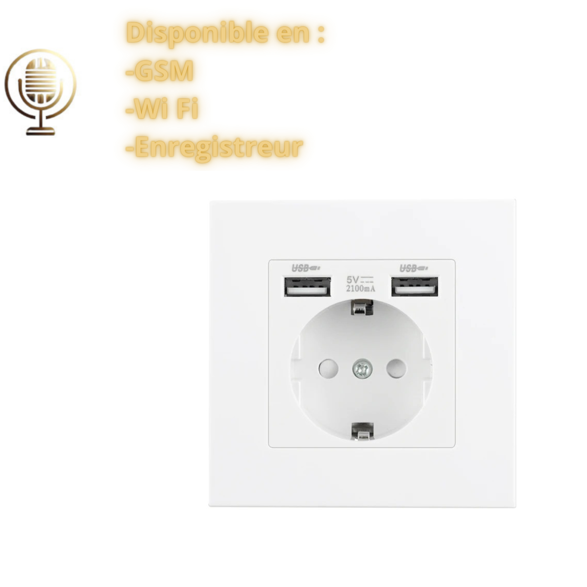 Prise murale Microphone Espion