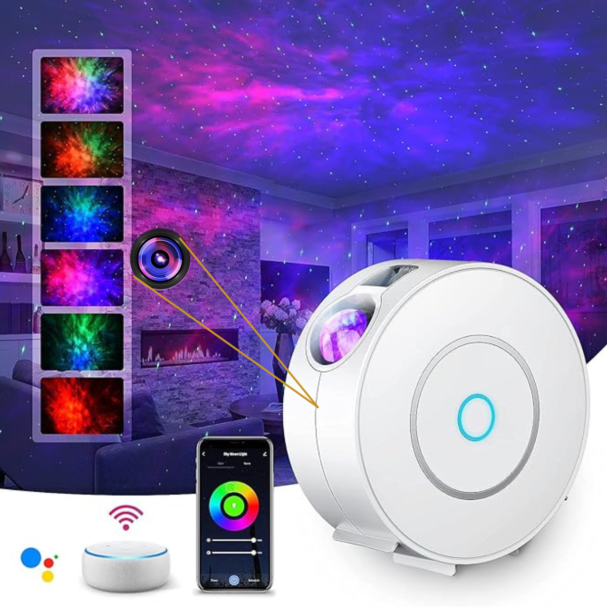 Projecteur lumineux caméra espion protection des enfants - Europe Connection