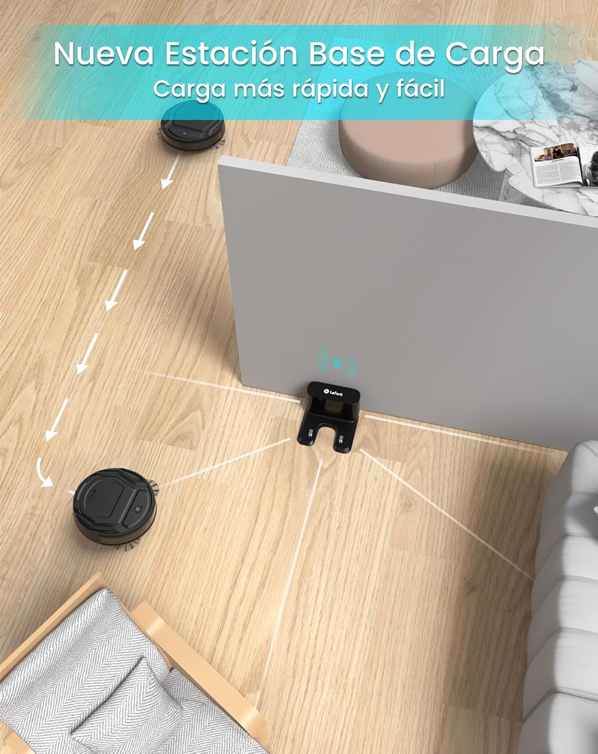 Robot Aspirateur Caméra espion 4K UHD WiFI IP - Surveillance du domicile - Charge automatique