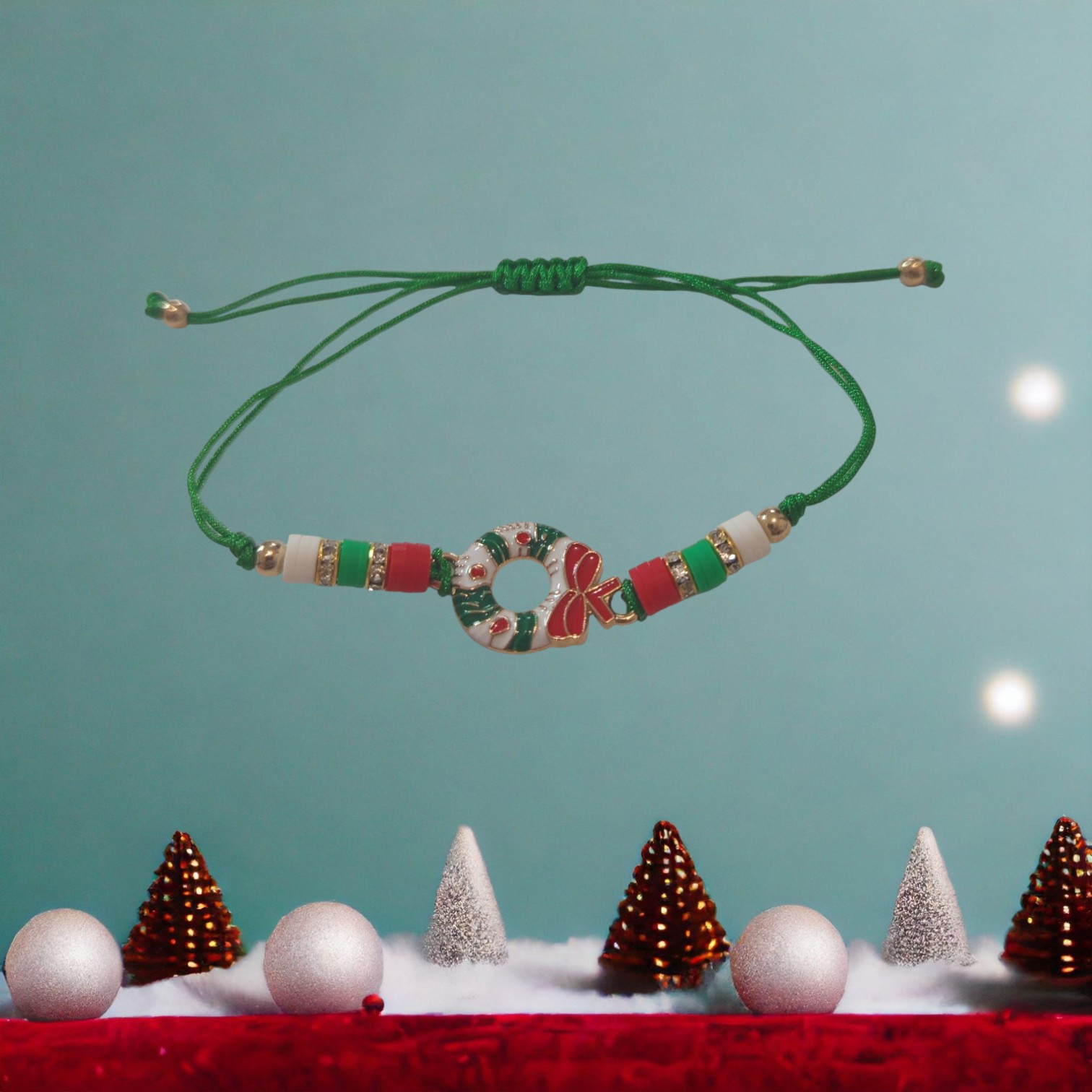 bracelet couronne vert-Photoroom