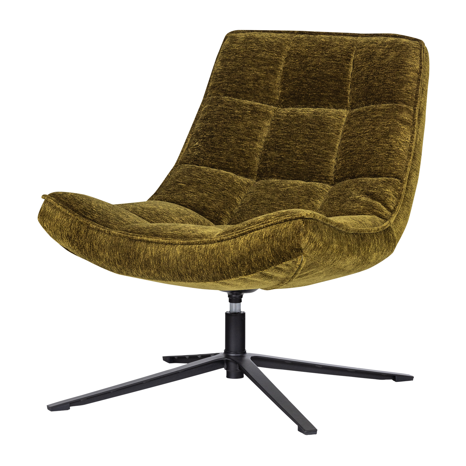 374074-G_01_VS_ES_Maudi_draaifauteuil_chenille_structuur_groen_FA
