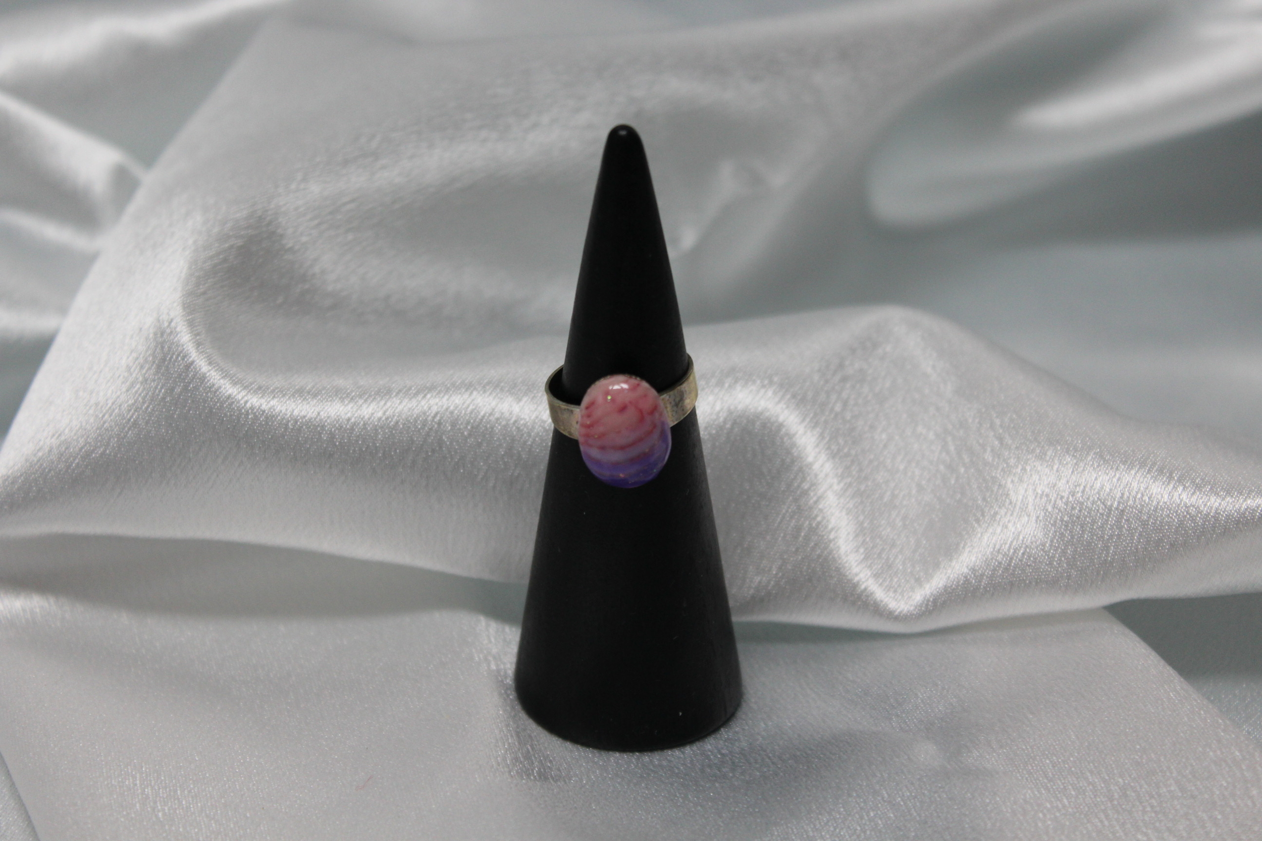 Bague-Support-Acier-Oval-Polymere-Degrade-Rose-Violet