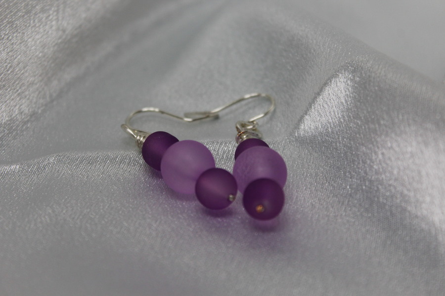 Boucle-Oreille-Fil-Cuivre-argente-Perles-Violette-5