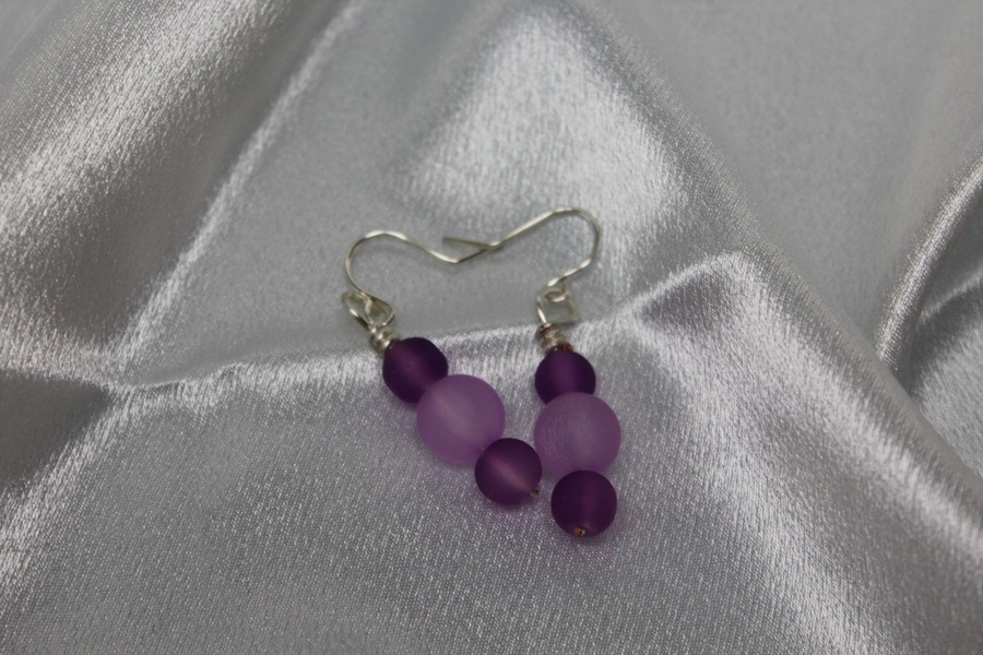 Boucle-Oreille-Fil-Cuivre-argente-Perles-Violette-3