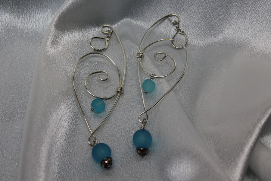 Boucle-Oreille-Pendente-Fil-Cuivre-Argente-Perles-Bleu-5