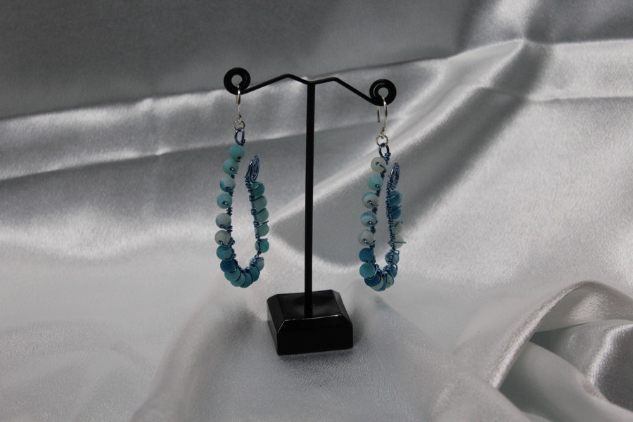 Boucle-Oreille-Fil-Cuivre-Argente-Perles-Agate-Bleu-5
