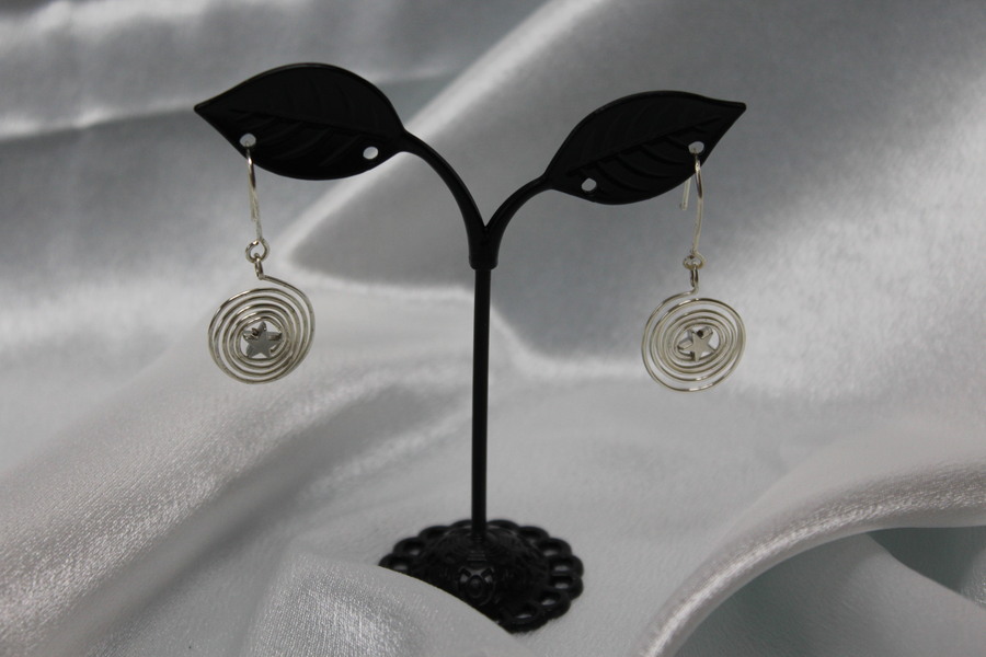 Boucle-Oreille-Fil-Cuivre-Argente-Perle-Metal-Etoile-2