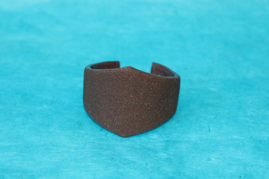 Bracelet Manchette Pâte Polymère Marron et Sable Coloré