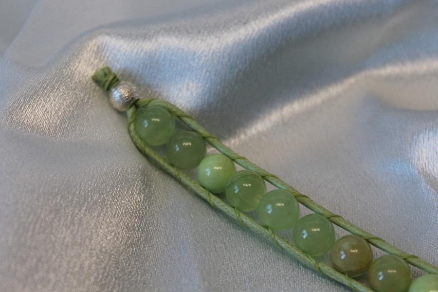 Bracelet de Perles dAventurines Verte Véritable. (3)