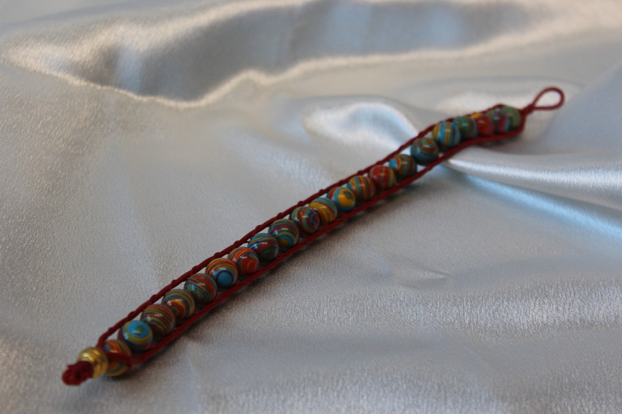 Bracelet de Perles de Tourmaline multicolores Véritable. (3)