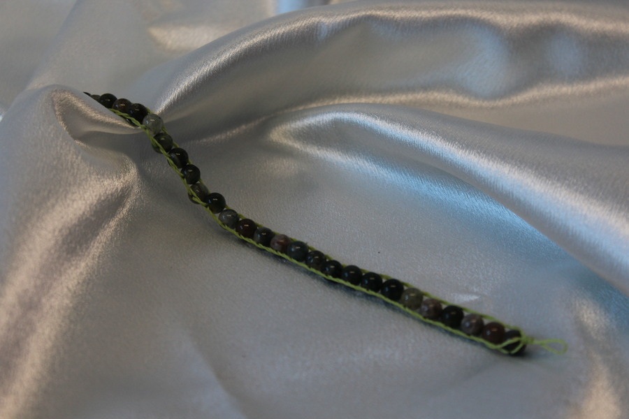 Bracelet de Perles de Tourmaline Verte Véritable. (2)