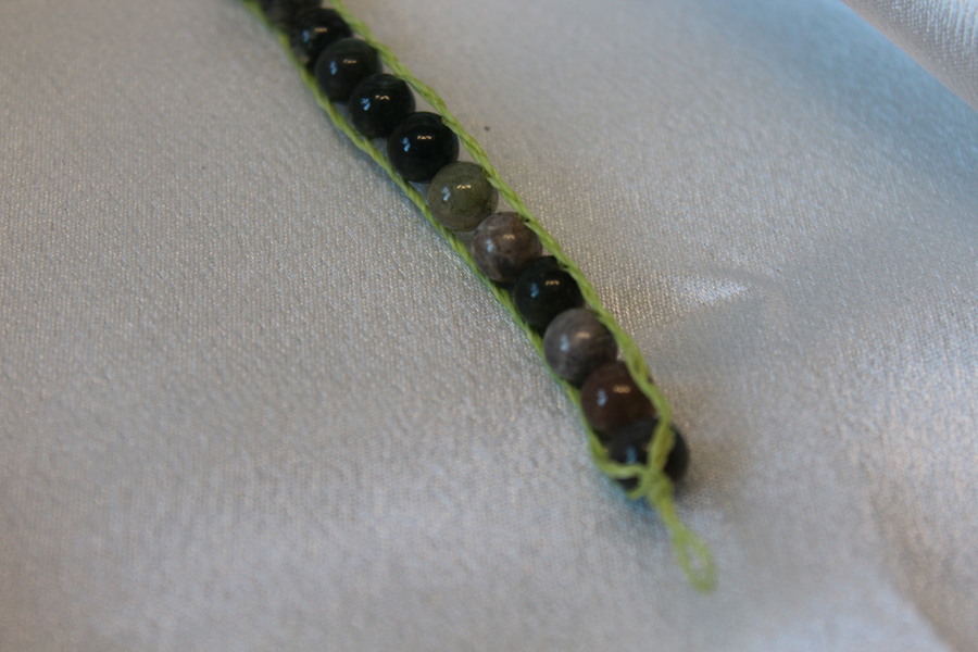 Bracelet de Perles de Tourmaline Verte Véritable. (3)