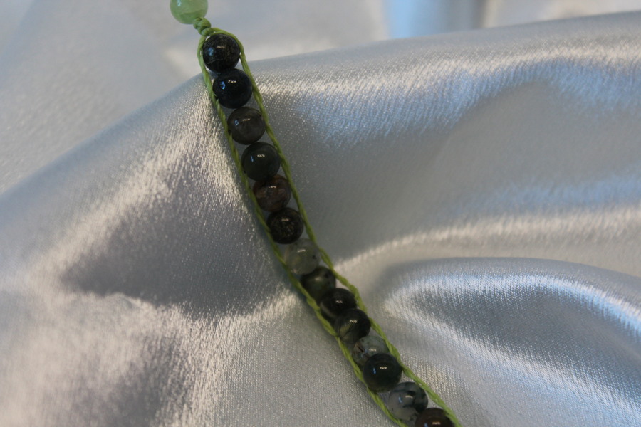 Bracelet de Perles de Tourmaline Verte Véritable. (5)