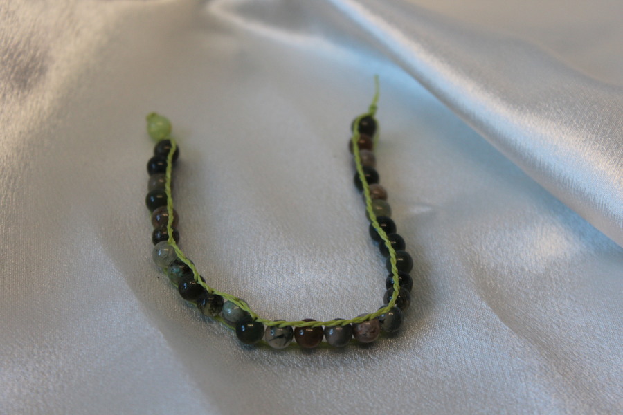 Bracelet de Perles de Tourmaline Verte Véritable. (6)