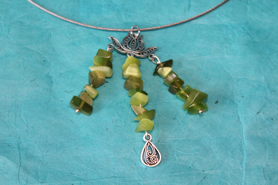 Parure-Collier-Bracelet-Boucle dOreille-Perles de Péridot Verte Véritable