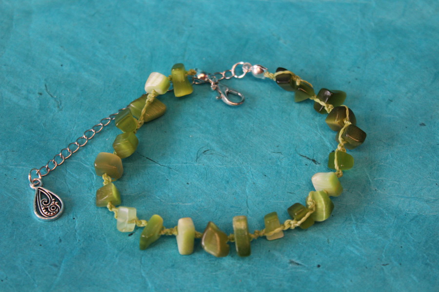 Parure-Collier-Bracelet-Boucle dOreille-Perles de Péridot Verte Véritable (3)