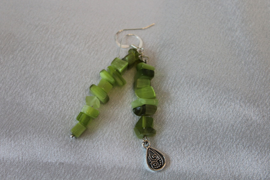 Parure-Collier-Bracelet-Boucle dOreille-Perles de Péridot Verte Véritable (8)