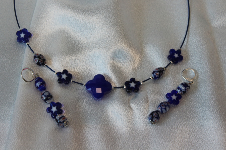 Parure-Collier-Boucle dOreille-Perles en Verre OutreMer (6)