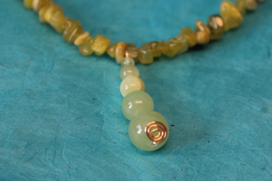 Parure-Collier-Bracelet-Boucle dOreille-Perles de Fluorine Verte Véritable (5)