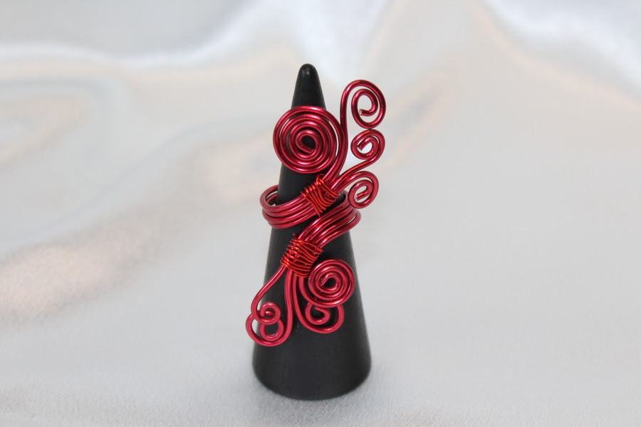 Bague Fil de dAliminium Rouge