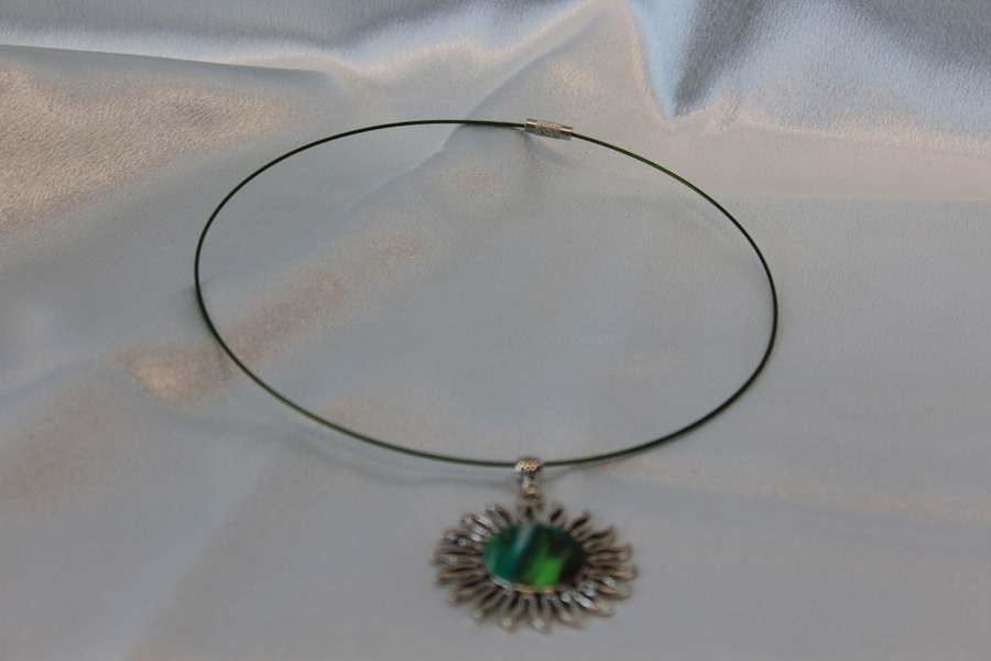 Collier Filin, Support Soleil et Polymère Divers Tons Verts (5)