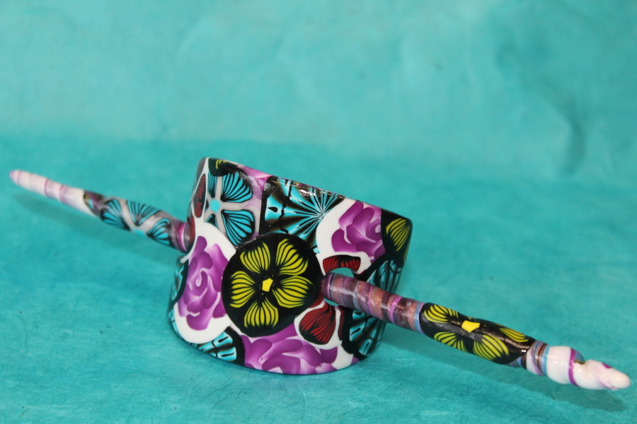 Barette-Chignon-Polymere-Fleur-6