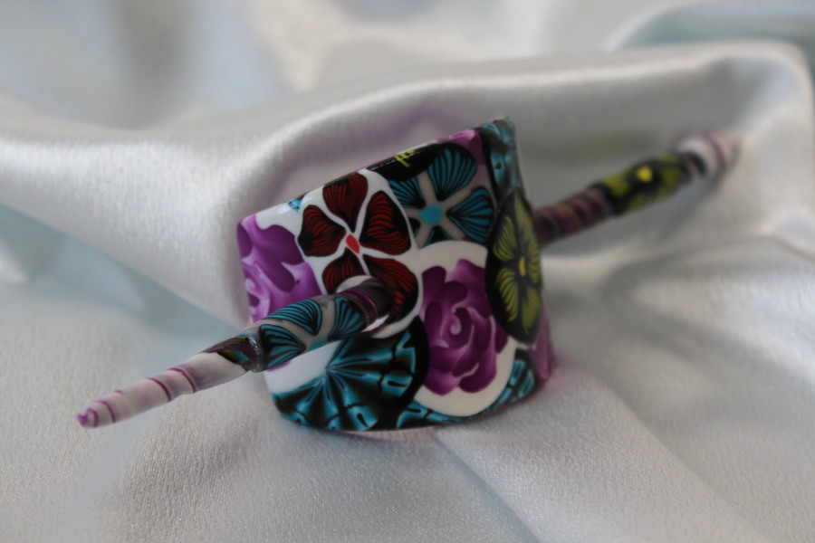 Barette-Chignon-Polymere-Fleur-3