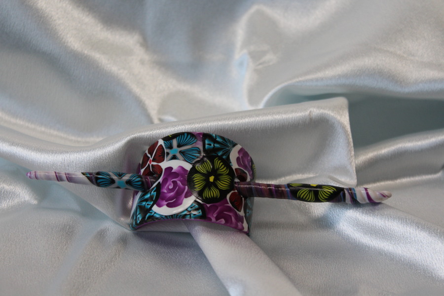 Barette-Chignon-Polymere-Fleur