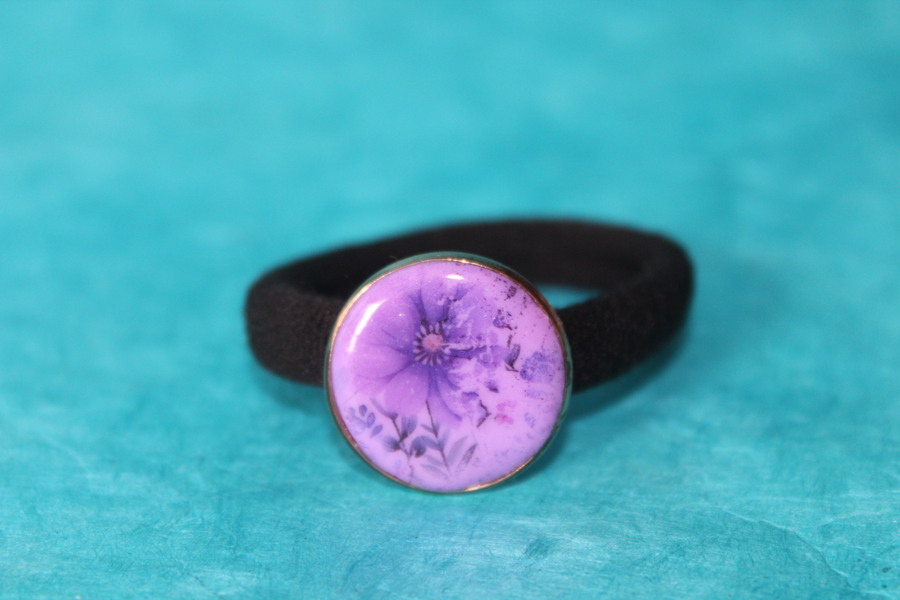 ChouChou-Pâte Polymère Violette-Décalcomanie Fleur (4)