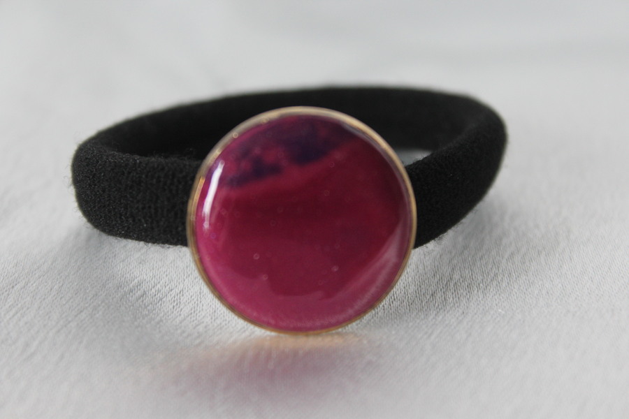 ChouChou-Pâte Polymère Magenta-Décalcomanie Motif  Marbrure (2)