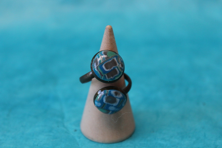 Bague-Cuivre-Acier-Reglable-2 Cabochon-Polymere-Multicolores (3)