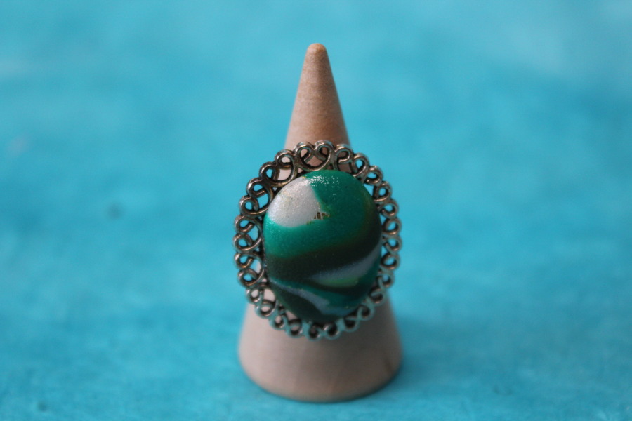 Bague-Reglable-Acier-Polymere-Verte-1