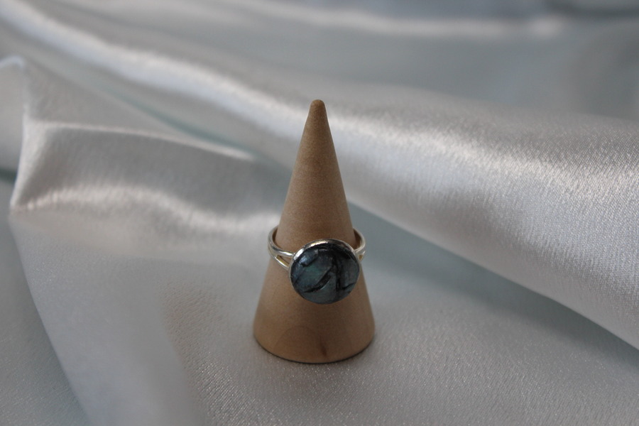 Bague-Reglable-Acier-Polymere-Noir-Bleu