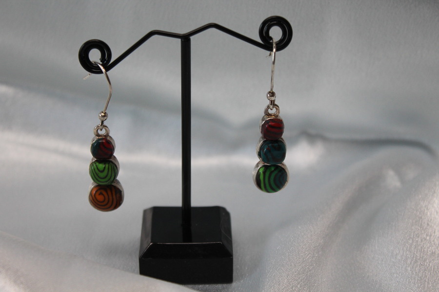 Boucle-Oreille-Pendante-Acier-Argente-Polymere-Multicolores-2